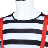 Alice In Wonderland Tweedle Dum & Dee Black Stripes Set Outfits Cosplay Costume